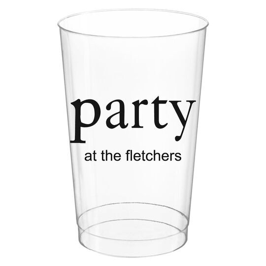 Big Word Party Clear Plastic Cups